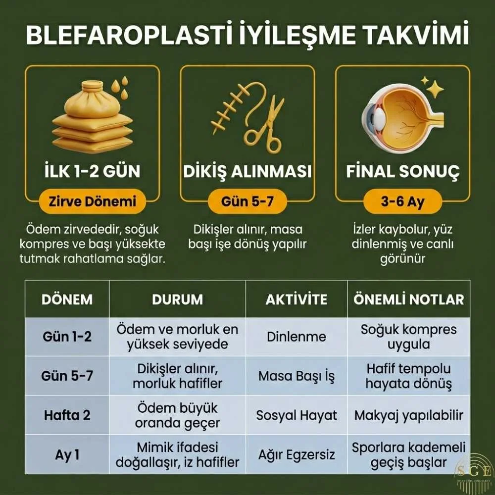 Göz kapağı estetiği iyileşme süreci ne kadar süre