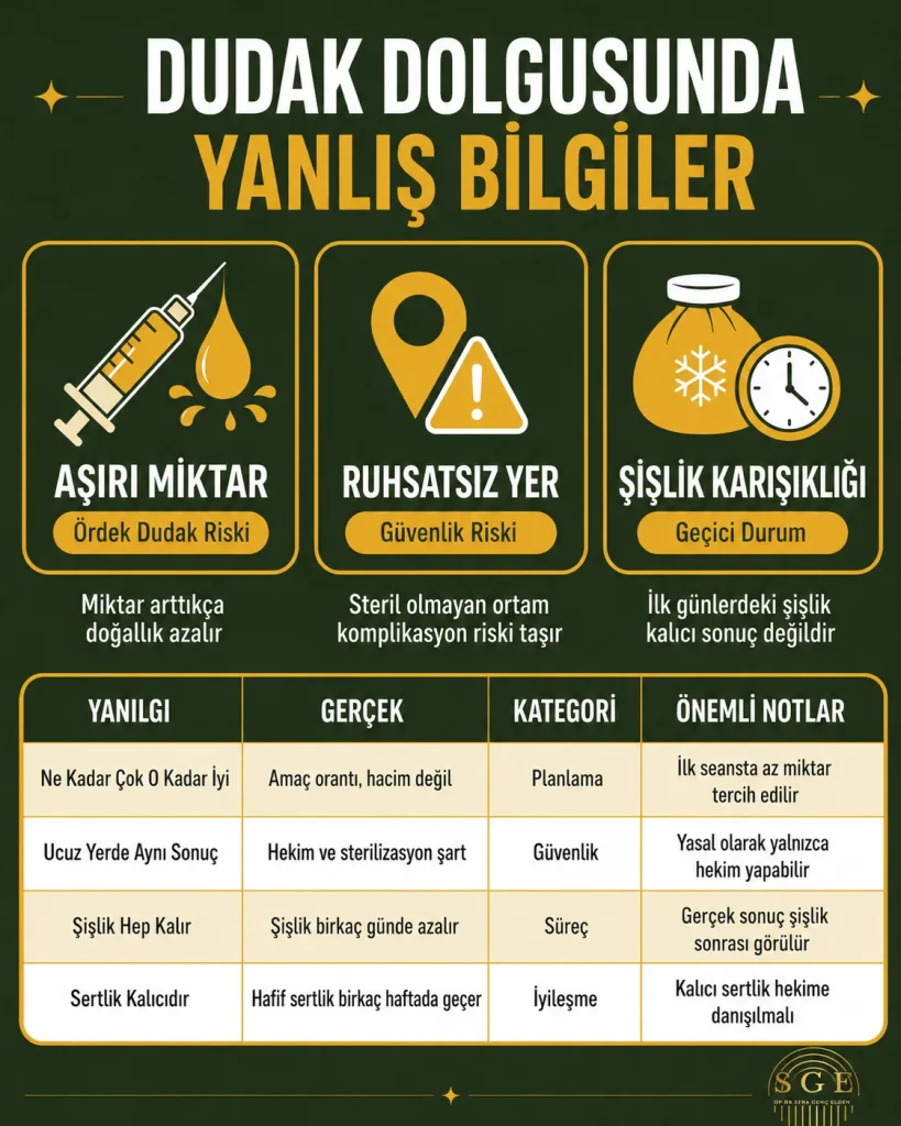 Dudak dolgusunda yanlış bilgiler