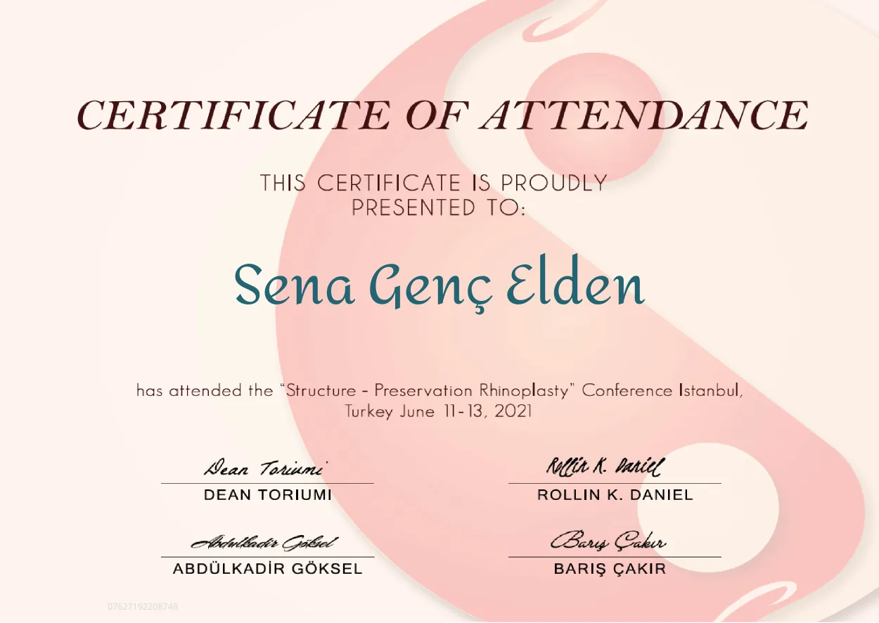 Structure-Preservation Rhinoplasty Konferansı — Op. Dr. Sena Genç Elden