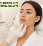 Dudak dolgusu sonrası makyaj