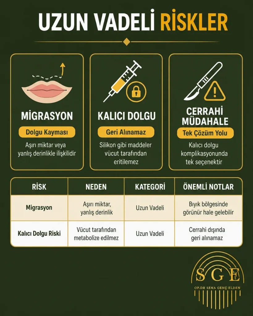 Dudak dolgusu uzun vadeli riskler