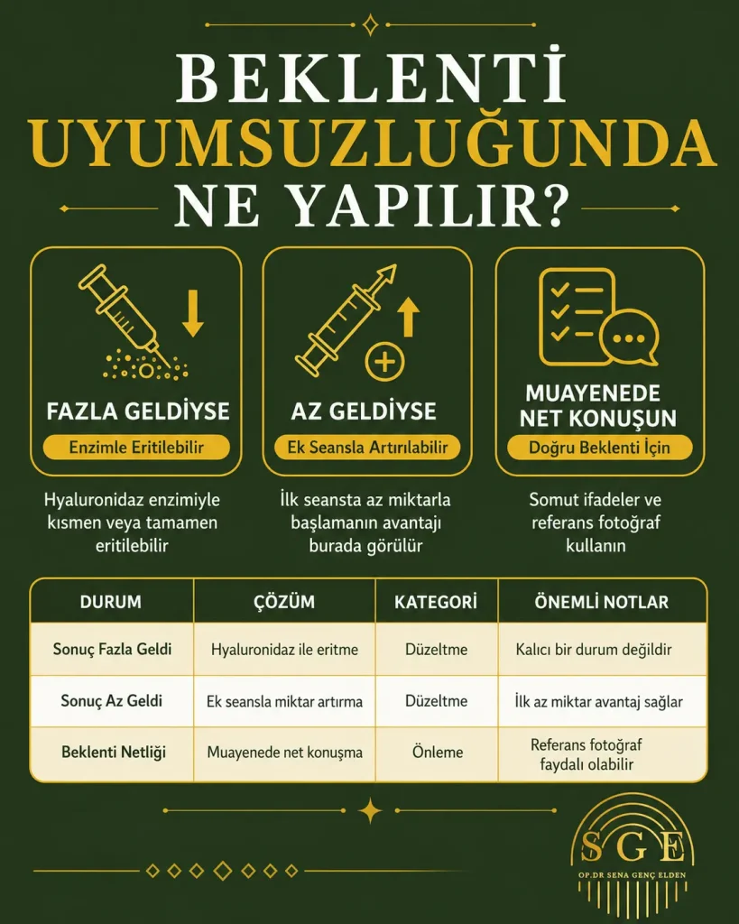 Dudak dolgusu beklenti uyumsuzluğu