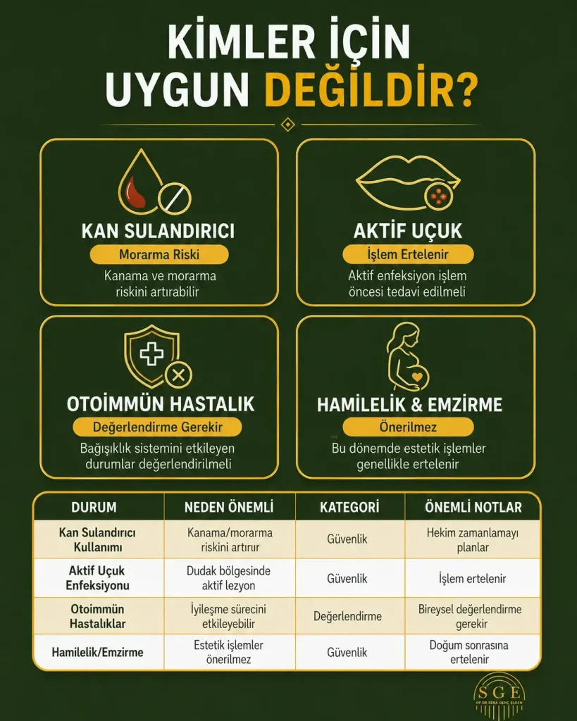 dudak dolgusu kim için uygun değil