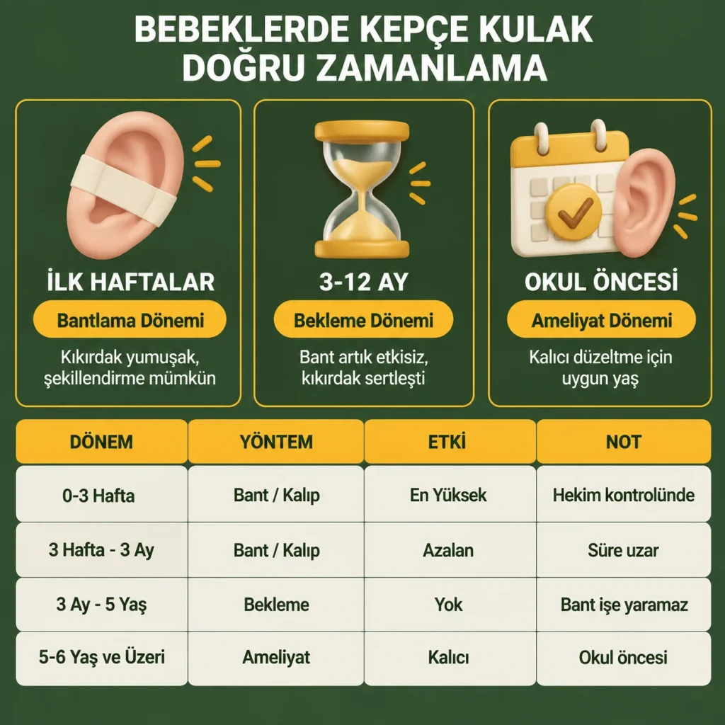 Bebeklerde kepçe kulak