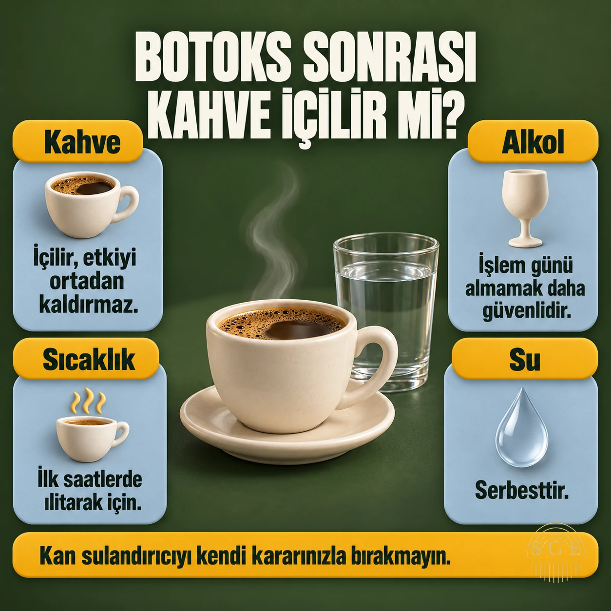 botoks sonrası kahve içilir mi