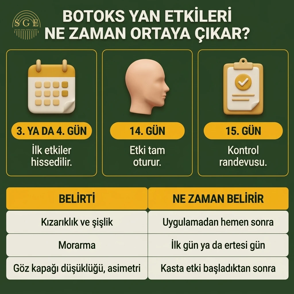 botoks yan etkileri ne zaman ortaya çıkar